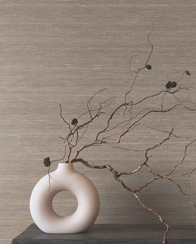Smooth Abaca Stone Wallpaper - York Wallcoverings - GRL88367 - York Wallcoverings Wallpaper