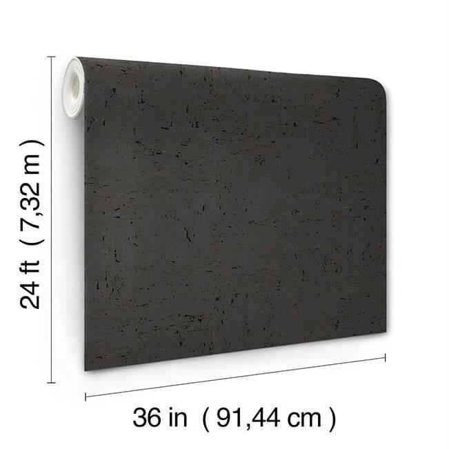 Caldera Cork Dark Grey Wallpaper - York Wallcoverings - GRL88368 - York Wallcoverings Wallpaper