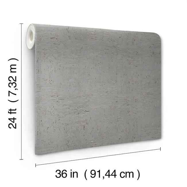 Caldera Cork Steel Wallpaper - York Wallcoverings - GRL88369 - York Wallcoverings Wallpaper