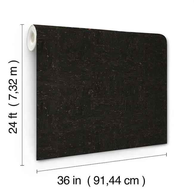 Caldera Cork Black Wallpaper - York Wallcoverings - GRL88370 - York Wallcoverings Wallpaper