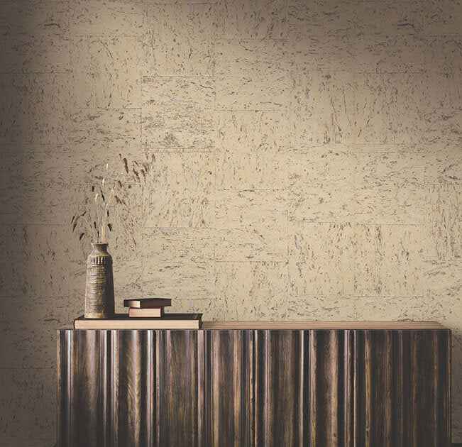 Caldera Cork Whitewash Wallpaper - York Wallcoverings - GRL88371 - York Wallcoverings Wallpaper