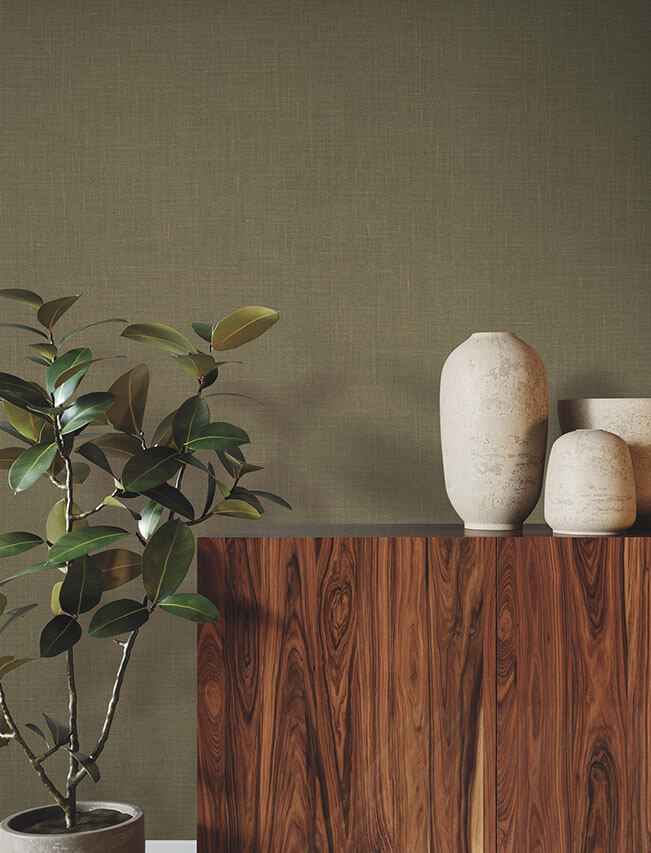 Jute Weave Moss Wallpaper - York Wallcoverings - GRL88384 - York Wallcoverings Wallpaper