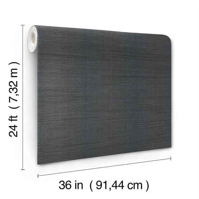 Maguey Sisal Charcoal Wallpaper - York Wallcoverings - GRL88410 - York Wallcoverings Wallpaper