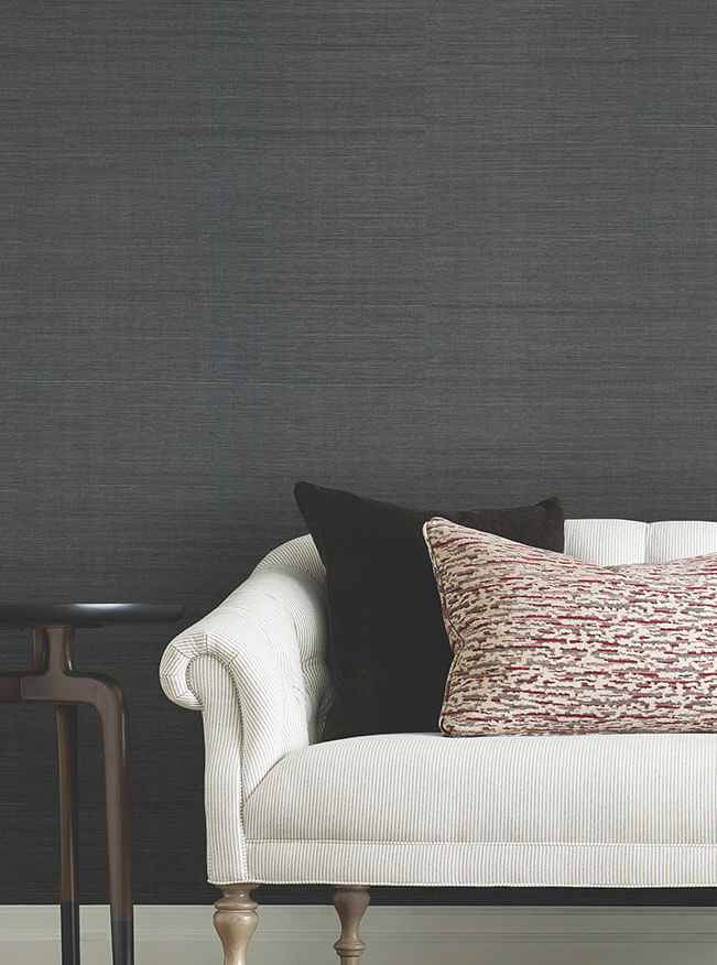 Maguey Sisal Charcoal Wallpaper - York Wallcoverings - GRL88410 - York Wallcoverings Wallpaper