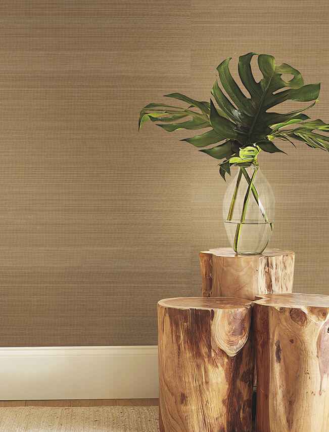 Tailored Abaca Ochre Gold Wallpaper - York Wallcoverings - GRL88465 - York Wallcoverings Wallpaper