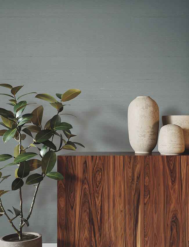 Silk Road Dusty Blue Wallpaper - York Wallcoverings - YGL7003 - York Wallcoverings Wallpaper