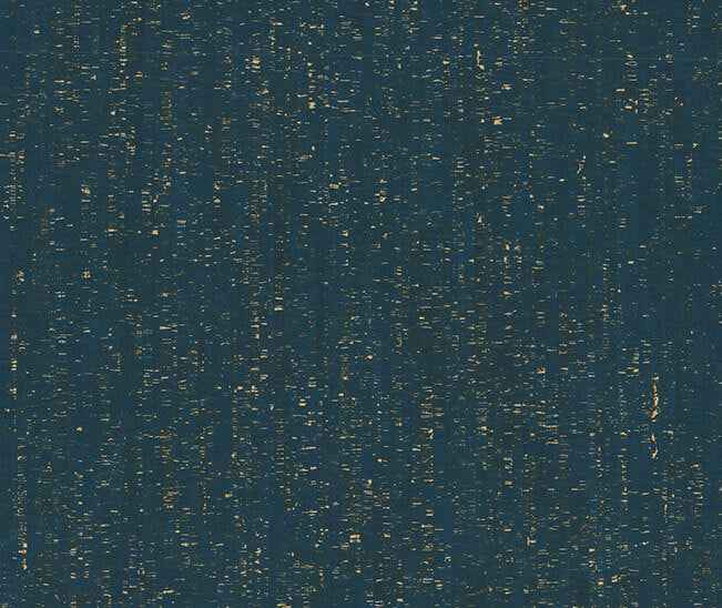 Caldera Cork Navy / Gold Wallpaper - York Wallcoverings - YGL7008