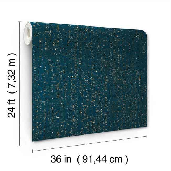 Caldera Cork Navy / Gold Wallpaper - York Wallcoverings - YGL7008 - York Wallcoverings Wallpaper
