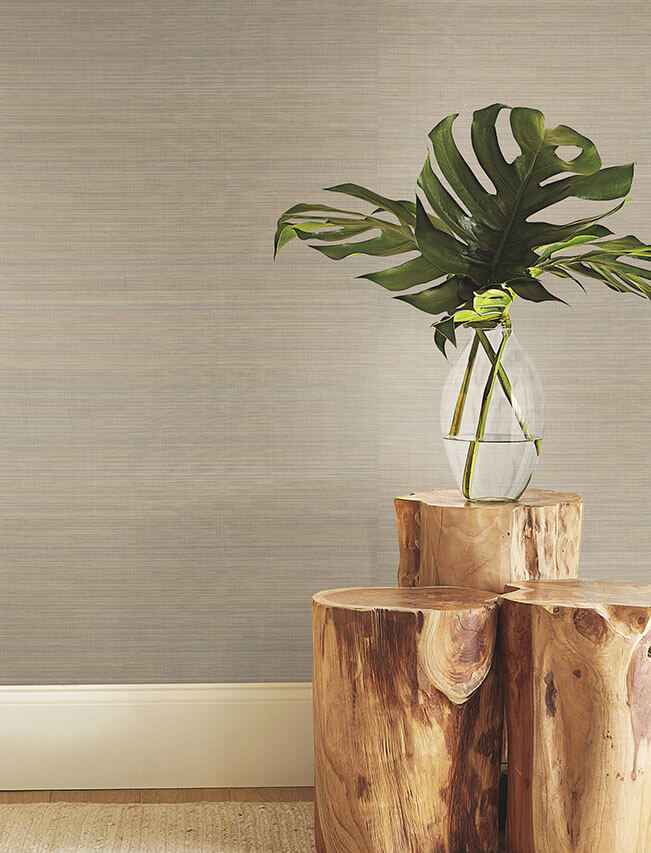 Tailored Abaca Shittake Wallpaper - York Wallcoverings - YGL7013 - York Wallcoverings Wallpaper