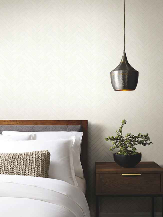 Herringbone Wood Veneer Apple Blossom Wallpaper - York Wallcoverings - YGL7016 - York Wallcoverings Wallpaper