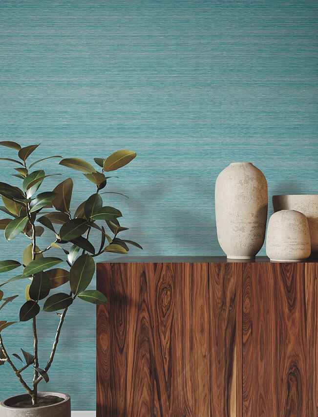 Smooth Abaca Deep Sea Wallpaper - York Wallcoverings - YGL7029 - York Wallcoverings Wallpaper