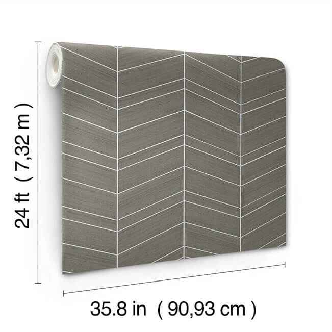 Chevron Abaca Portabella Wallpaper - York Wallcoverings - YGL7035 - York Wallcoverings Wallpaper