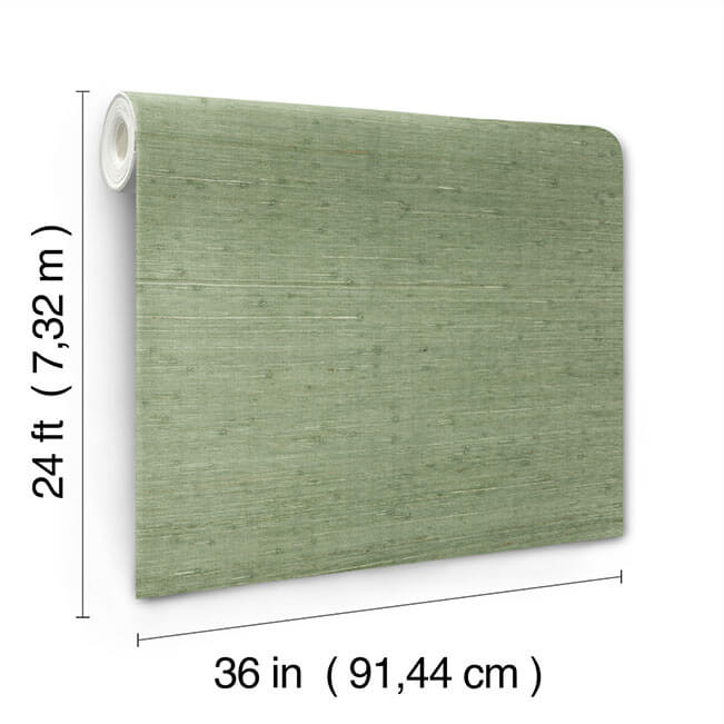 horizontal-jute-evergreen-wallpaper-york-wallcoverings-ygl7068 - York Wallcoverings Wallpaper
