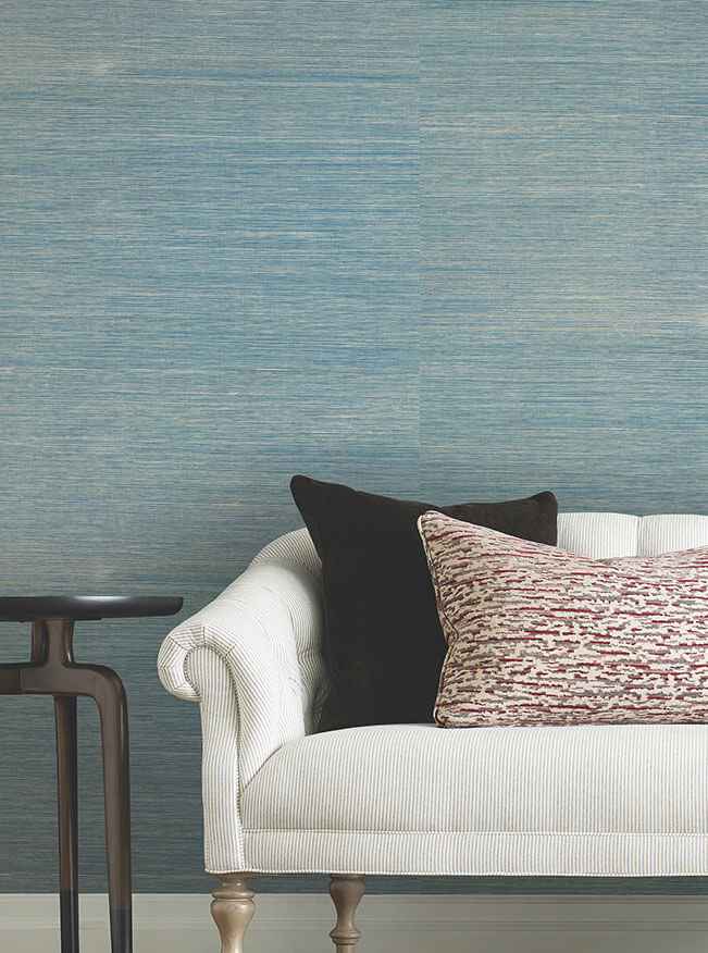 Maguey Sisal Vanilla Turquoise Wallpaper - York Wallcoverings - YGL7086 - York Wallcoverings Wallpaper