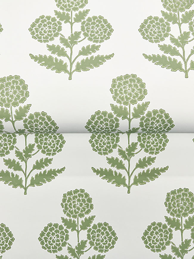 souci-green-marigolds-wallpaper-york-wallcoverings-vp1436