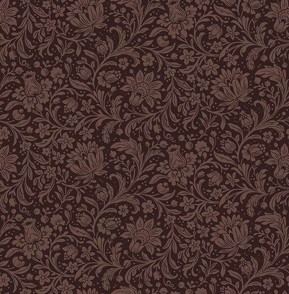 hague-burgundy-floral-trail-wallpaper-york-wallcoverings-4173-27627 - York Wallcoverings Wallpaper