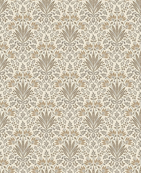 woodbury-brown-floral-damask-wallpaper-york-wallcoverings-4173-27633 - York Wallcoverings Wallpaper