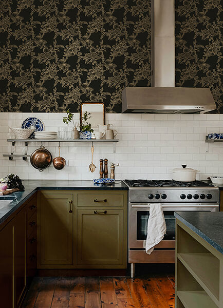 gerty-gold-fruit-toile-wallpaper-york-wallcoverings-4173-27635 - York Wallcoverings Wallpaper