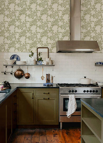 gerty-green-fruit-toile-wallpaper-york-wallcoverings-4173-27636 - York Wallcoverings Wallpaper