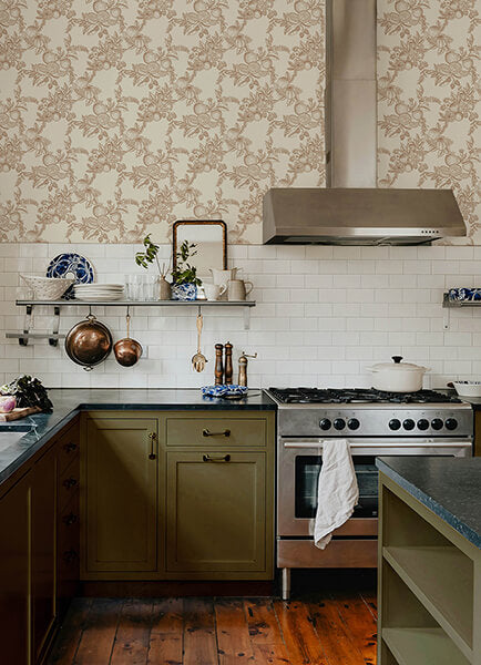 gerty-copper-fruit-toile-wallpaper-york-wallcoverings-4173-27638 - York Wallcoverings Wallpaper
