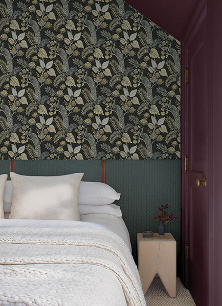 geneva-black-peacock-paradise-wallpaper-york-wallcoverings-4173-27646 - York Wallcoverings Wallpaper