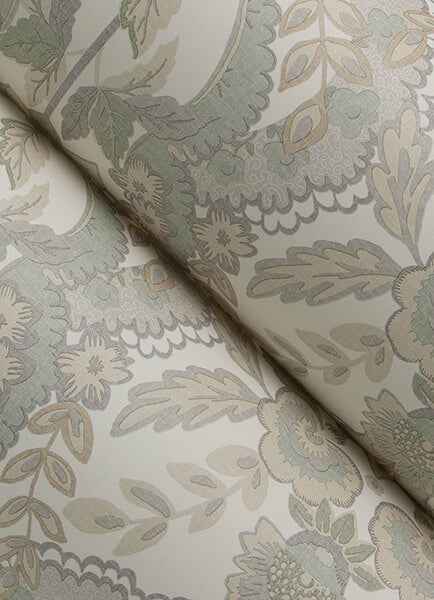 Collins Light Blue Damask Wallpaper - York Wallcoverings - 4173-27655 - York Wallcoverings Wallpaper