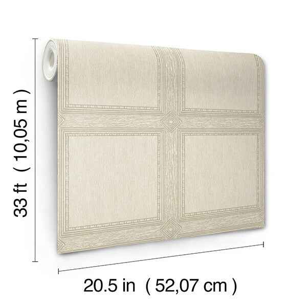 Moorland Ivory Wood Panel Wallpaper - York Wallcoverings - 4173-27658 - York Wallcoverings Wallpaper