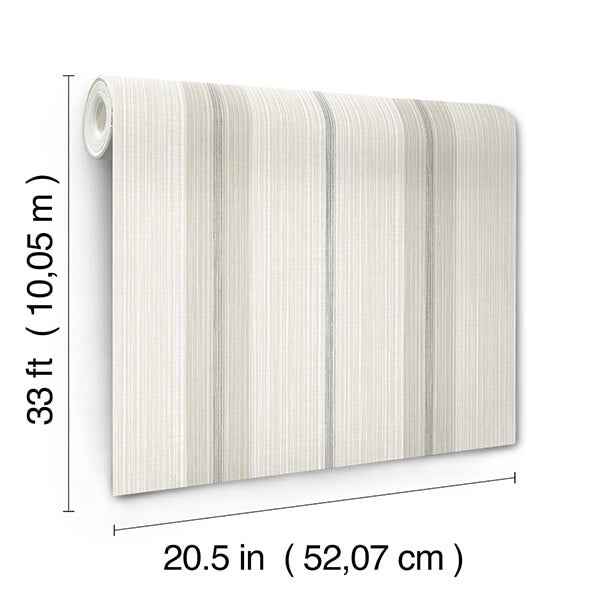 Ames Grey Linen Stripe Wallpaper - York Wallcoverings - 4173-27661 - York Wallcoverings Wallpaper