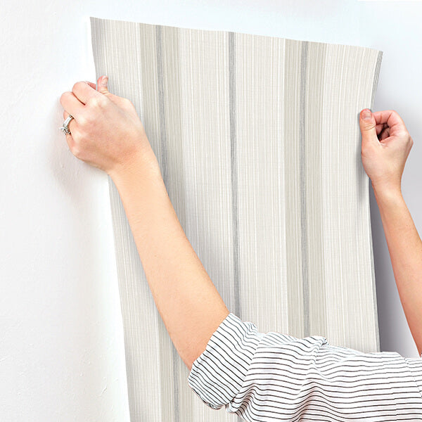 ames-grey-linen-stripe-wallpaper-york-wallcoverings-4173-27661 - York Wallcoverings Wallpaper