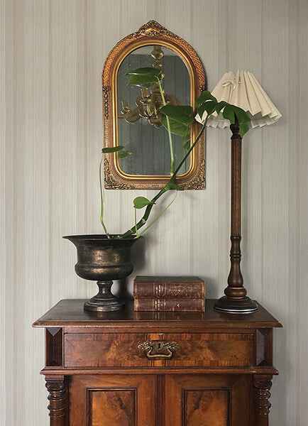 Ames Beige Linen Stripe Wallpaper - York Wallcoverings - 4173-27662 - York Wallcoverings Wallpaper