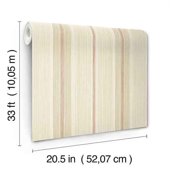 Ames Red Linen Stripe Wallpaper - York Wallcoverings - 4173-27663 - York Wallcoverings Wallpaper