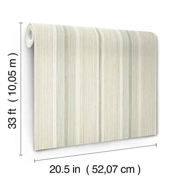 Ames Seafoam Linen Stripe Wallpaper - York Wallcoverings - 4173-27664 - York Wallcoverings Wallpaper