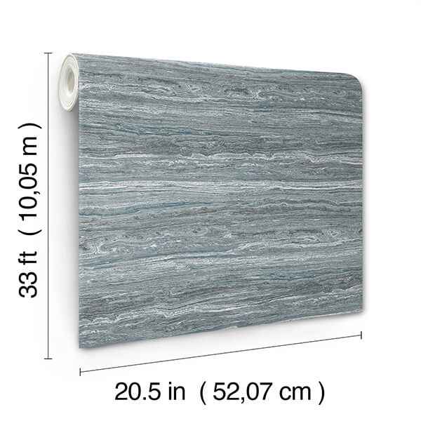 Lyman Blue Striated Wallpaper - York Wallcoverings - 4173-27667 - York Wallcoverings Wallpaper