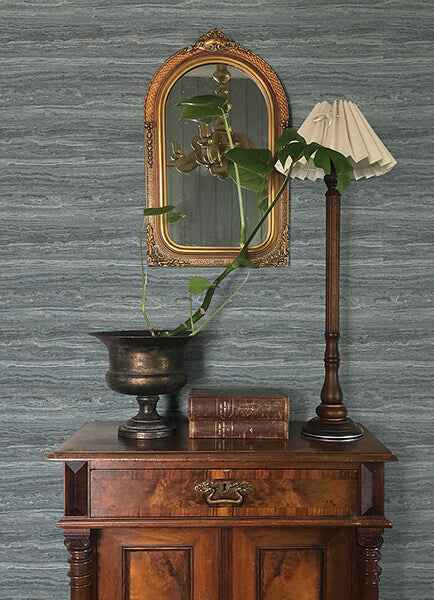 Lyman Blue Striated Wallpaper - York Wallcoverings - 4173-27667 - York Wallcoverings Wallpaper