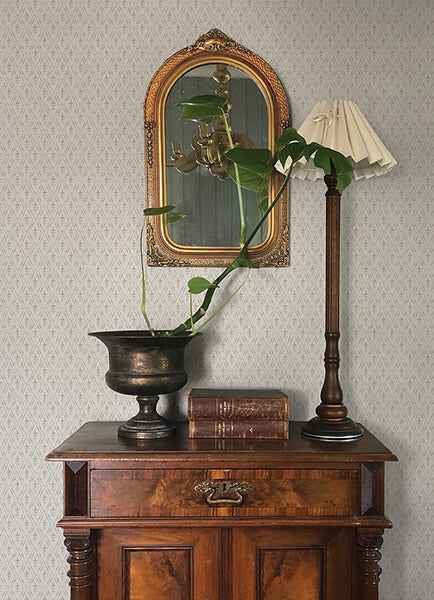Tillie Taupe Diamond Floral Wallpaper - York Wallcoverings - 4173-27673 - York Wallcoverings Wallpaper