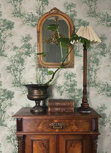 Sainsbury Sage Forest Wallpaper - York Wallcoverings - 4173-82104 - York Wallcoverings Wallpaper