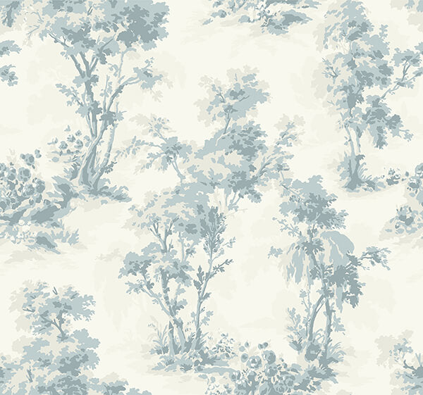 sainsbury-light-blue-forest-wallpaper-york-wallcoverings-4173-82105 - York Wallcoverings Wallpaper