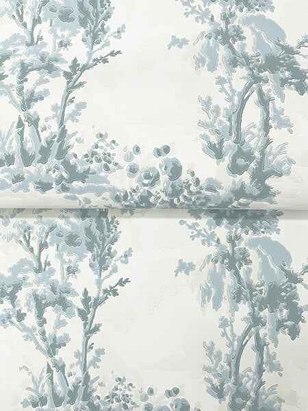 Sainsbury Light Blue Forest Wallpaper - York Wallcoverings - 4173-82105 - York Wallcoverings Wallpaper