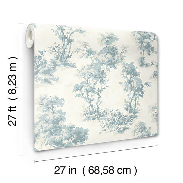 sainsbury-light-blue-forest-wallpaper-york-wallcoverings-4173-82105 - York Wallcoverings Wallpaper
