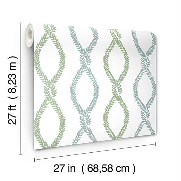 laureate-light-green-vine-trellis-wallpaper-york-wallcoverings-vp1321 - York Wallcoverings Wallpaper