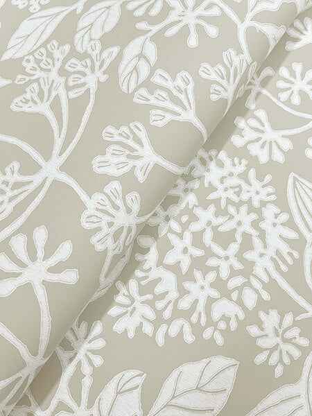 Rowen Taupe Botanical Wallpaper - York Wallcoverings - VP1344 - York Wallcoverings Wallpaper