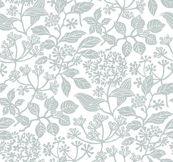 rowen-light-blue-botanical-wallpaper-york-wallcoverings-vp1346 - York Wallcoverings Wallpaper