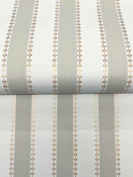 Tilford Beige Awning Stripe Wallpaper - York Wallcoverings - VP1372 - York Wallcoverings Wallpaper