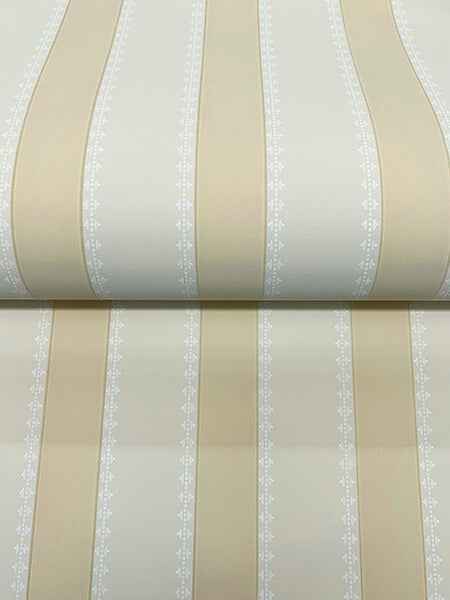 Tilford Neutral Awning Stripe Wallpaper - York Wallcoverings - VP1374 - York Wallcoverings Wallpaper