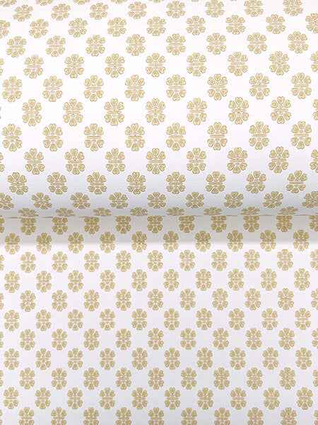 Brioni Butter Floral Stamp Wallpaper - York Wallcoverings - VP1392 - York Wallcoverings Wallpaper