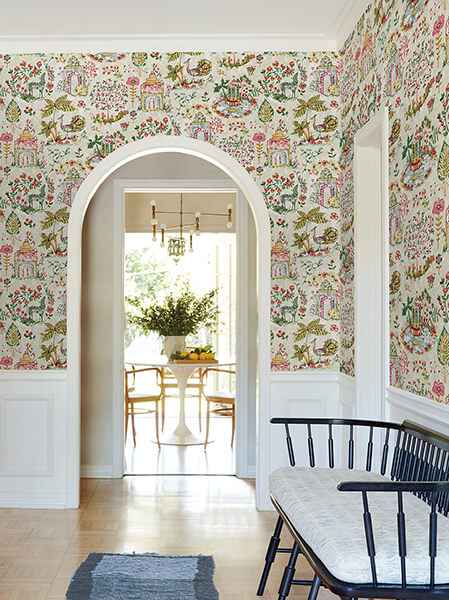 Parc Multicolor Garden Dreams Wallpaper - York Wallcoverings - VP1401 - York Wallcoverings Wallpaper