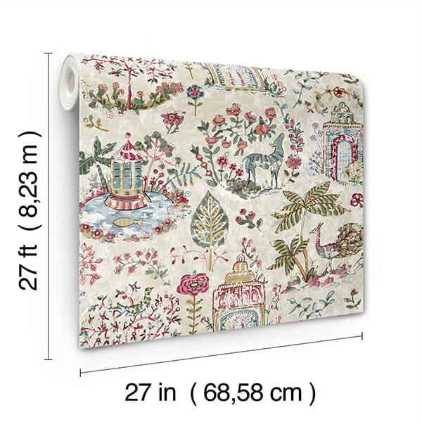 Parc Merlot Garden Dreams Wallpaper - York Wallcoverings - VP1403 - York Wallcoverings Wallpaper