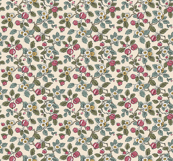 framboise-merlot-berry-vines-wallpaper-york-wallcoverings-vp1411 - York Wallcoverings Wallpaper