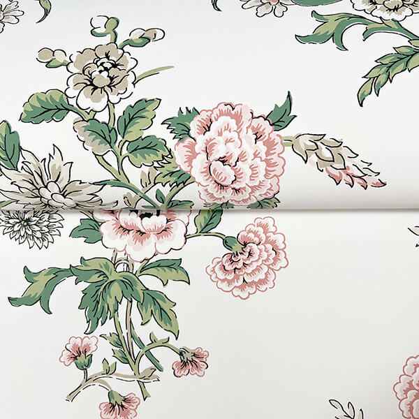 Genevieve Blush Floral Trail Wallpaper - York Wallcoverings - VP1425 - York Wallcoverings Wallpaper