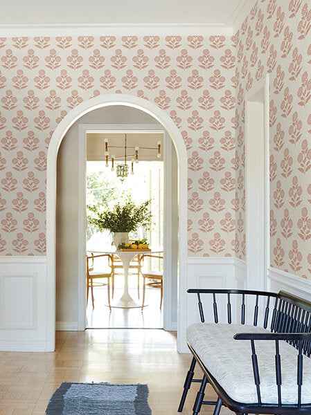 Souci Rose Marigolds Wallpaper - York Wallcoverings - VP1434 - York Wallcoverings Wallpaper